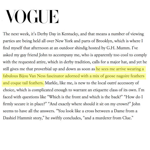 Vogue Features Bijou Van Ness