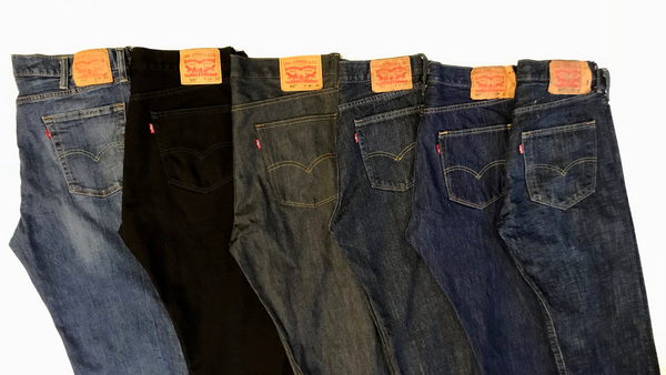 levi jeans with button back pockets