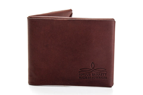 Angus Barrett The Mick Kangaroo Leather Bi-Fold Wallet in Brown