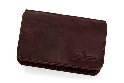 Angus Barrett The Little Yarra Kangaroo Leather Cardholder in Brown