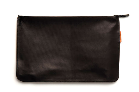 Angus Barrett Kangaroo Leather Document and Tablet Case in Black