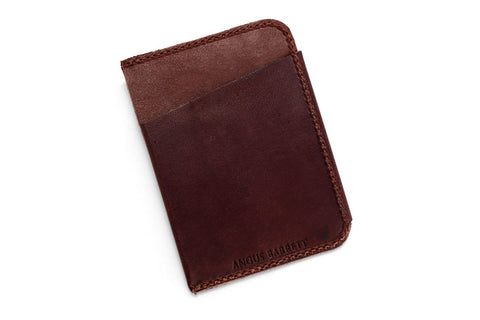 Angus Barrett The Slip Kangaroo Leather Cardholder in Brown