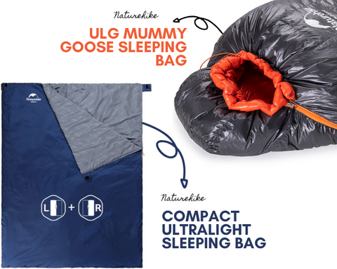 2019 ULG Mummy Goose Sleeping Bag Champagne