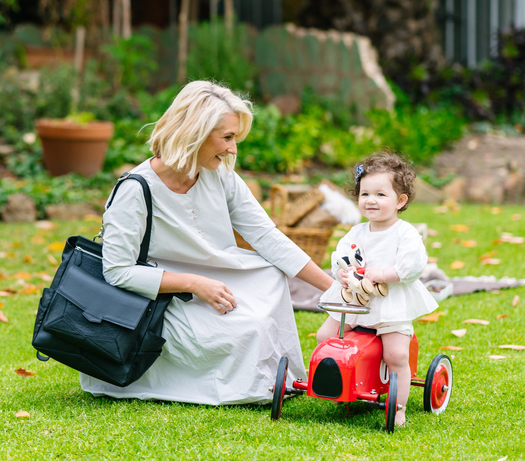 leather baby bag detachable