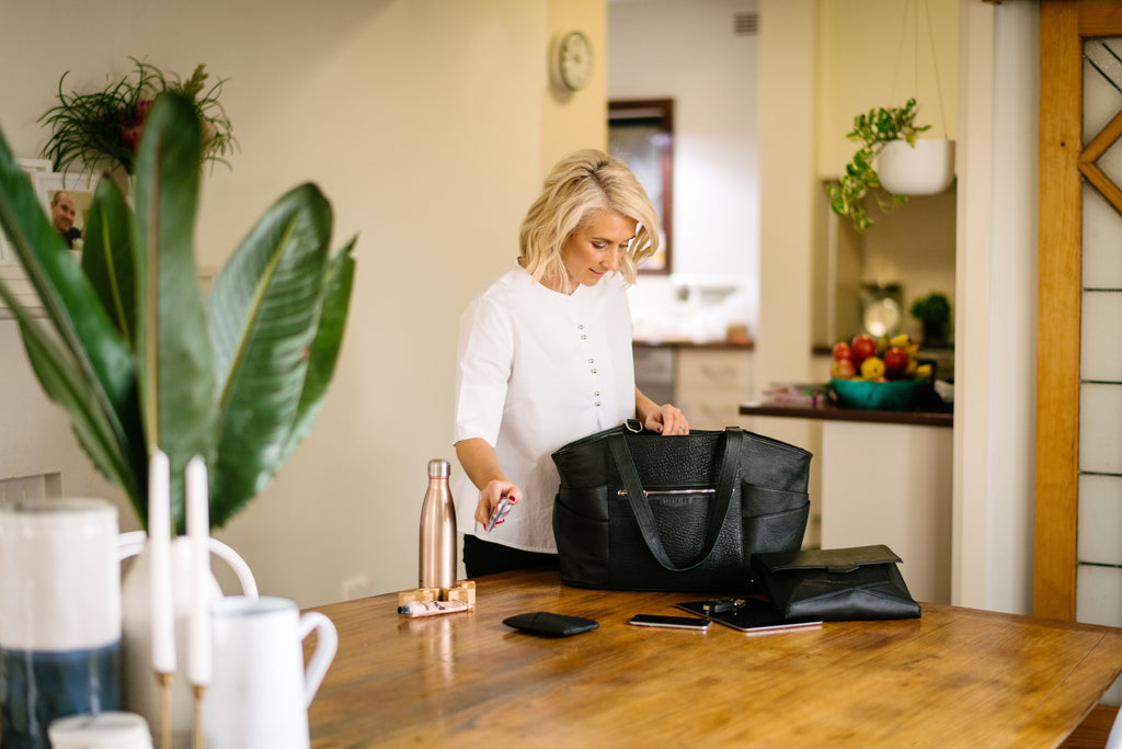 leather baby bag