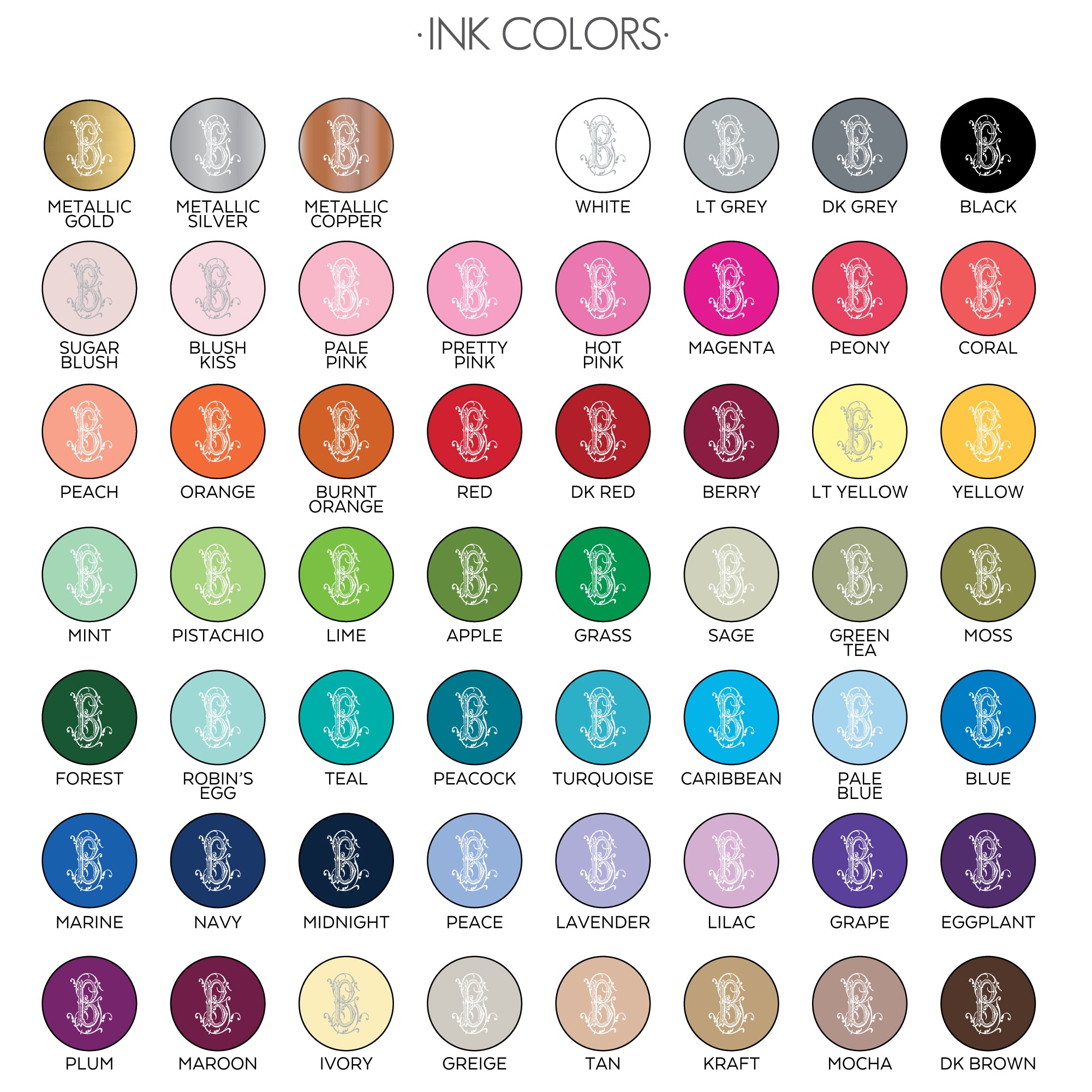 Ink Color Options