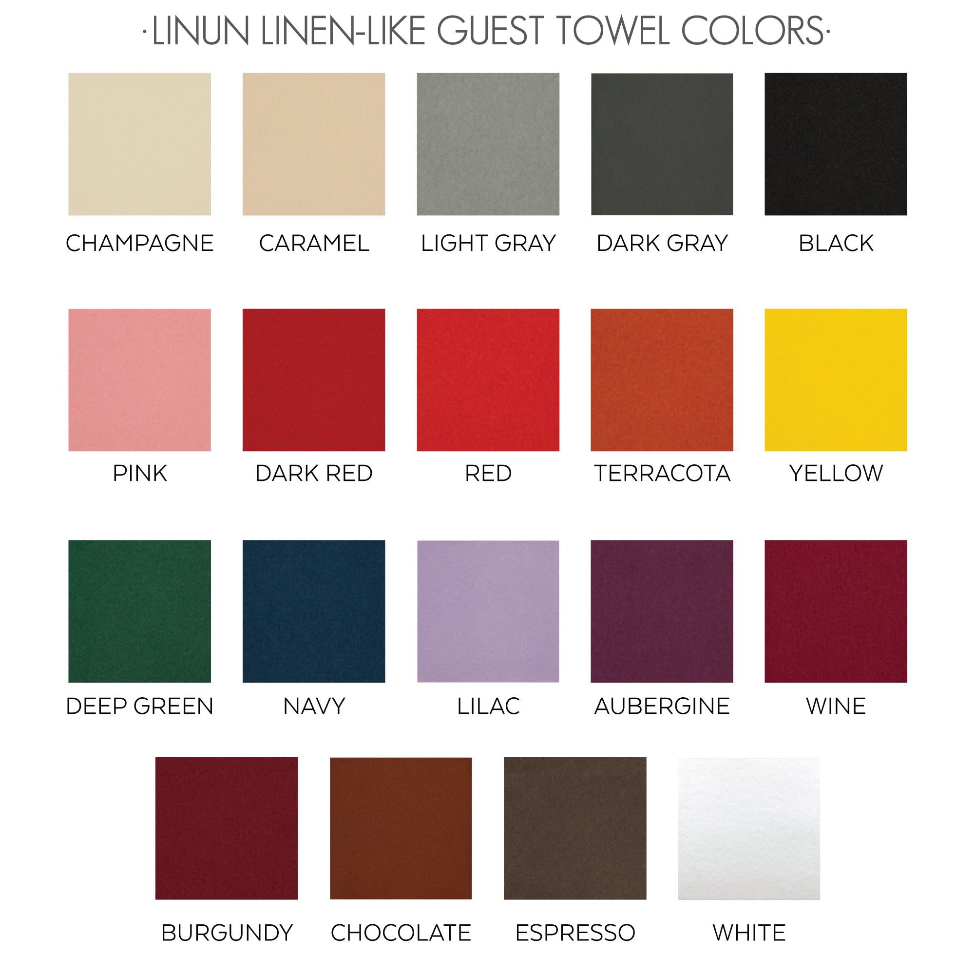 linen-like napkin colors