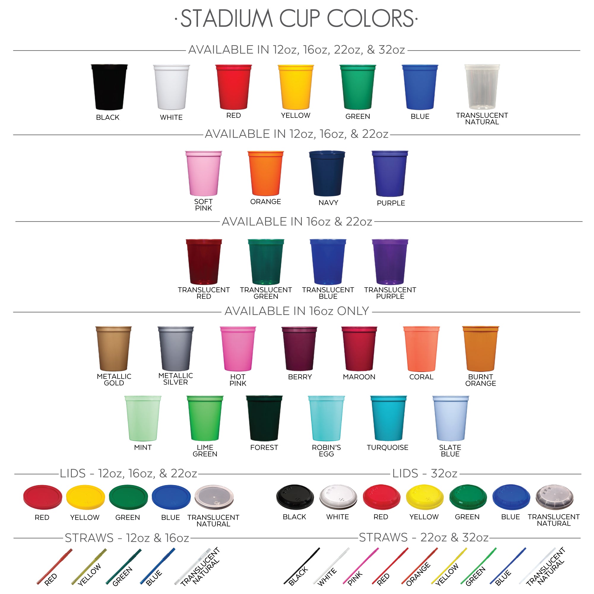 Stadium Cup Colors