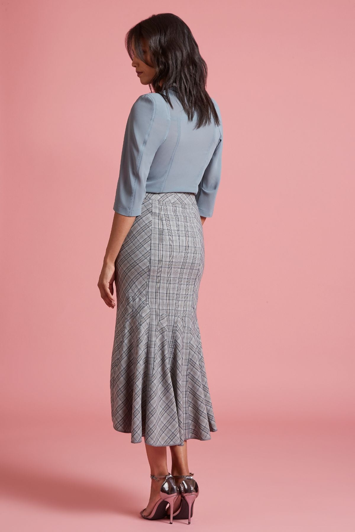 Aloe Plaid Mermaid Skirt (4185438453835)