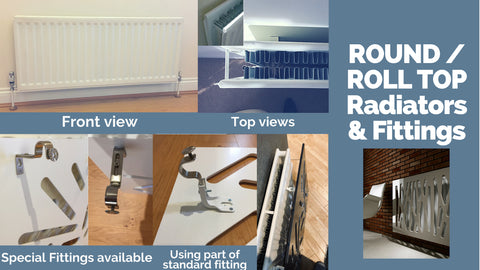 Distinct Desings Round Roll-top Radiators Details and Fittins