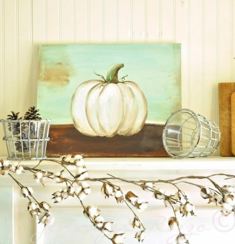 Easy pumpkin painting on canvas