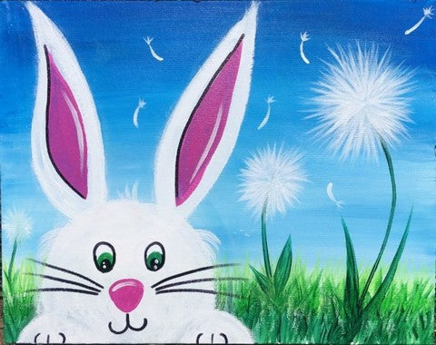 Painting an easter bunny