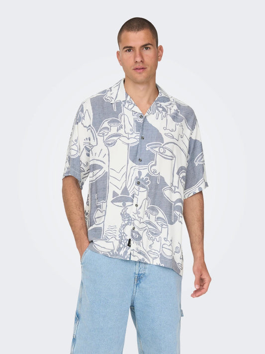 Den Relax Wash Doodle Shortsleeve Shirt