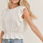 Brigette Ruffle Shortsleeve Top