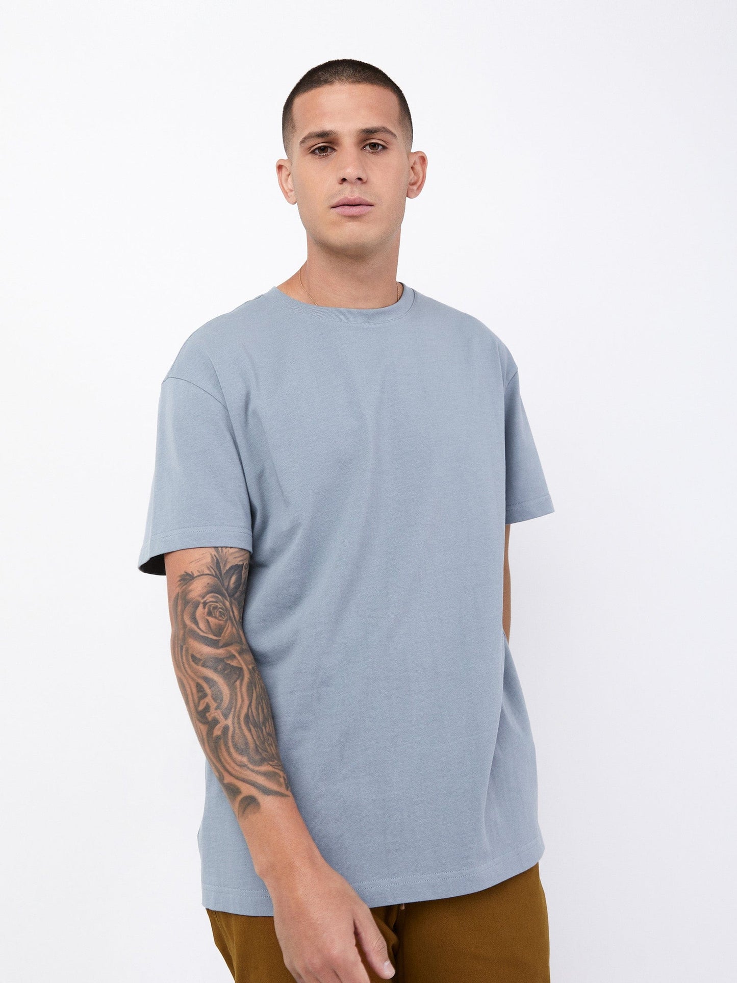 Classic Cotton Jersey Slit T-Shirt