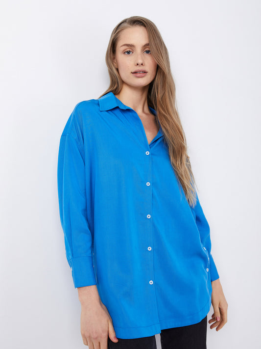 Montel Oversized Shirt - Sea Blue