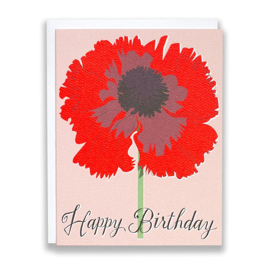 Poppy Birthday Card