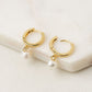 Amari Pearl Hoop Earrings