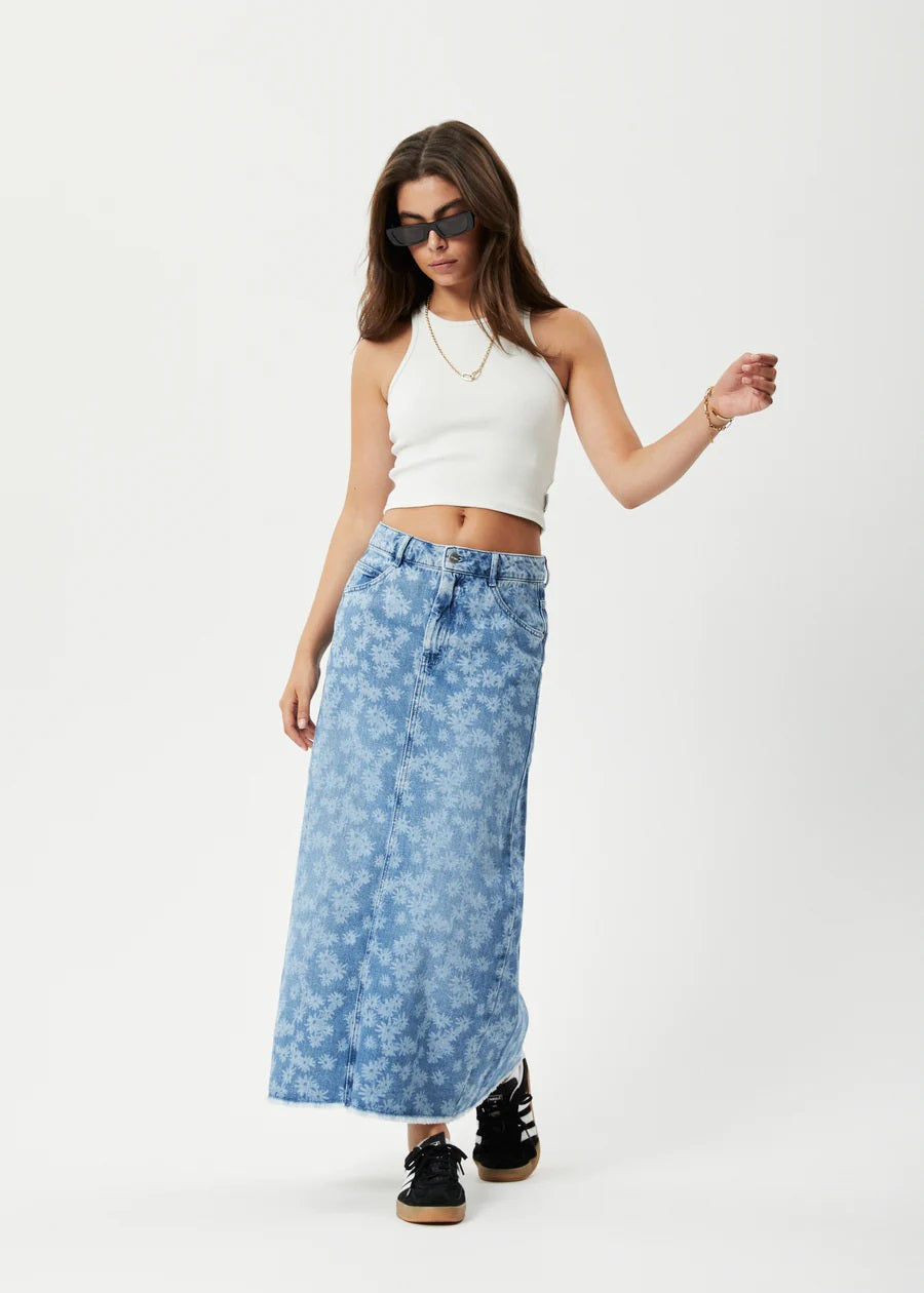 Fink Chichi Hemp Denim Midi Skirt