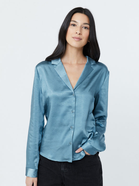 Satin Casper Button Down