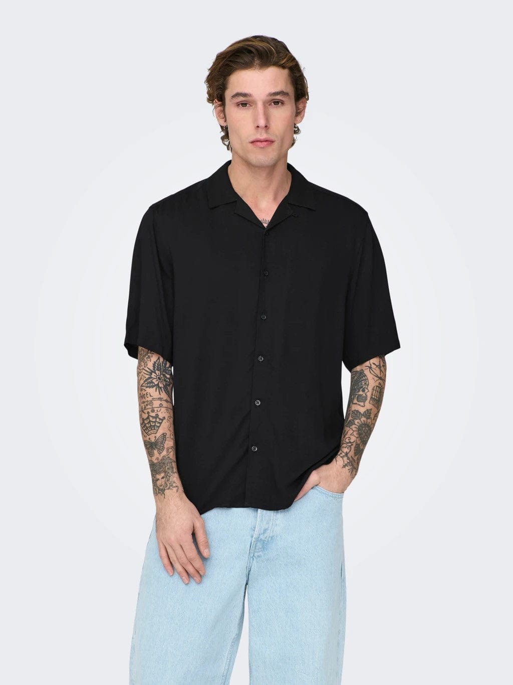 Dash Life Solid Viscose Short Sleeve Shirt