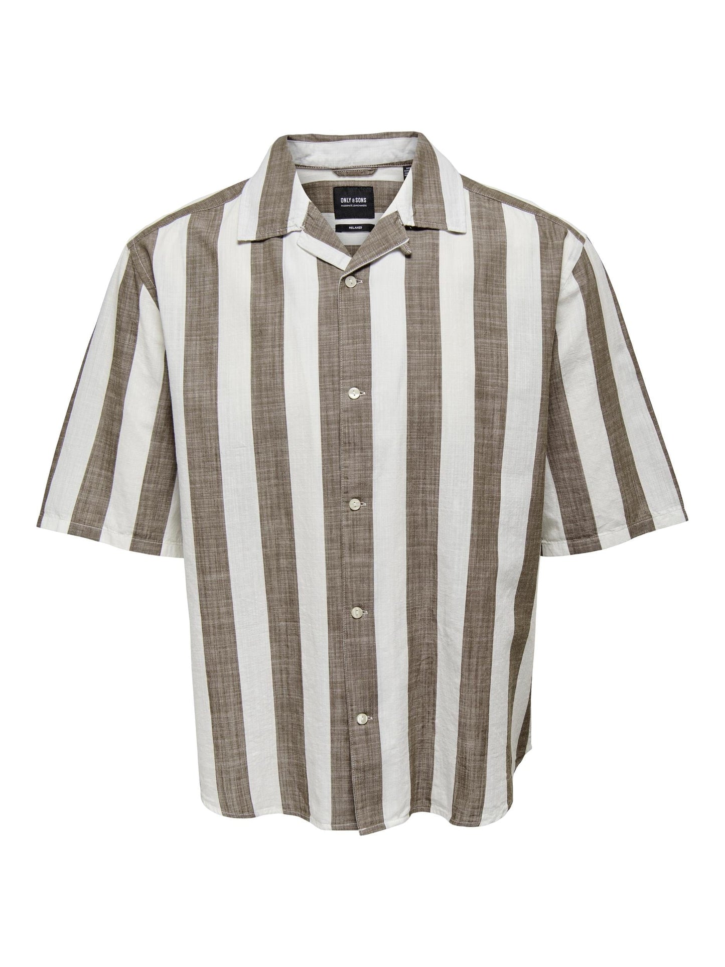 Tes Relax Cotton Slub Stripe Shortsleeve Shirt