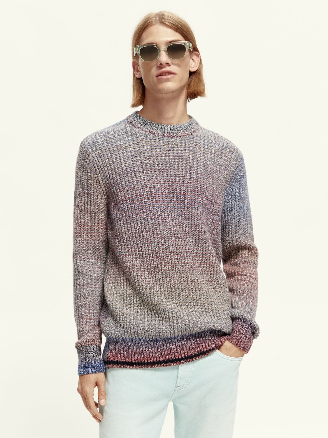 Gradient Rib-Knit Sweater