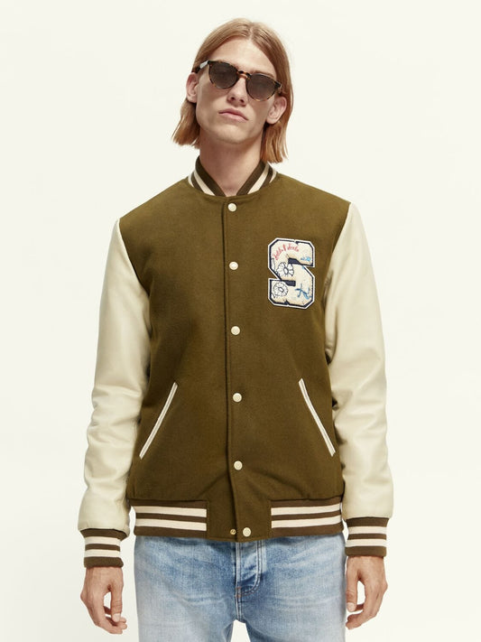 Wool-Blend Varsity Jacket