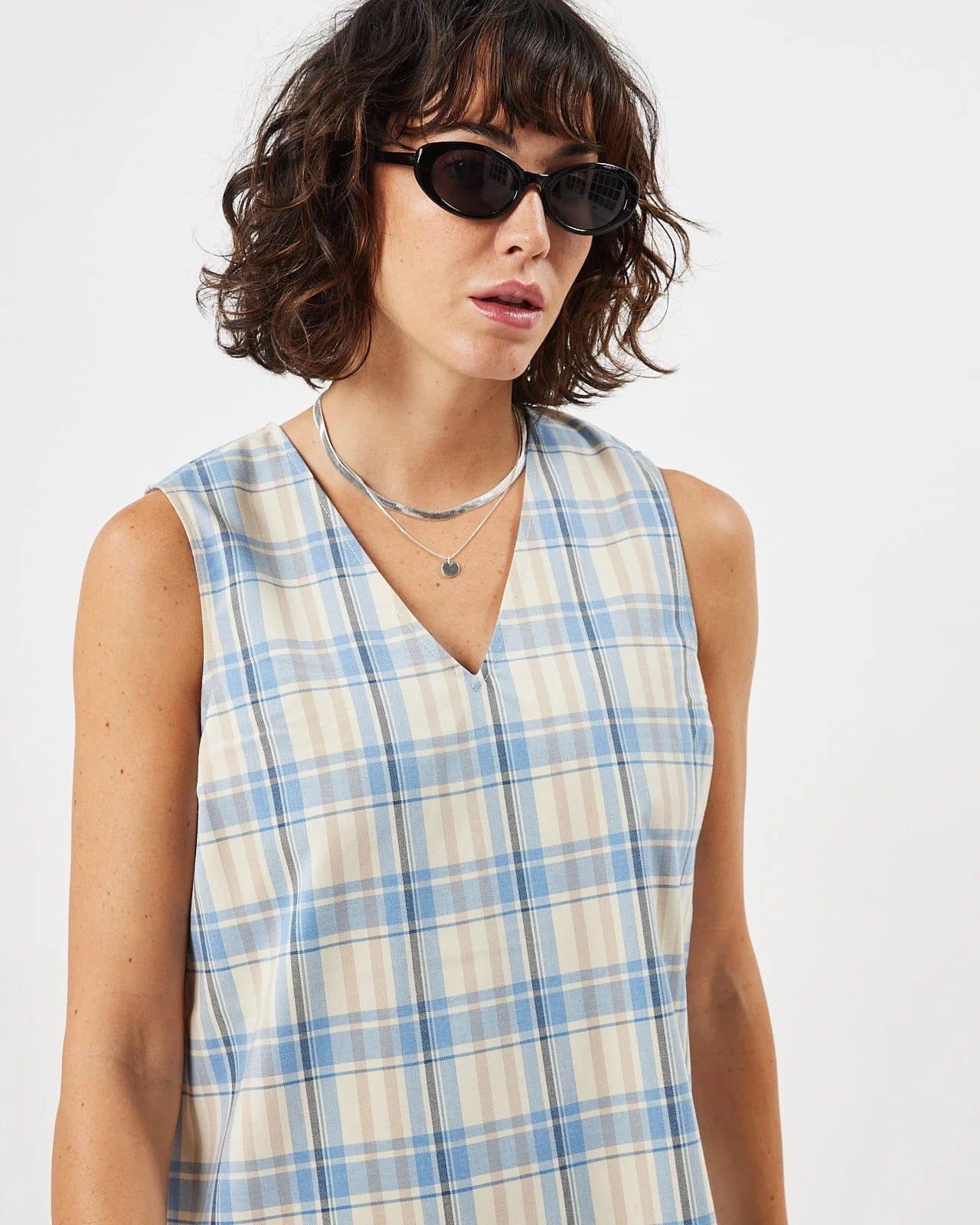 Lusio Midi Plaid Dress