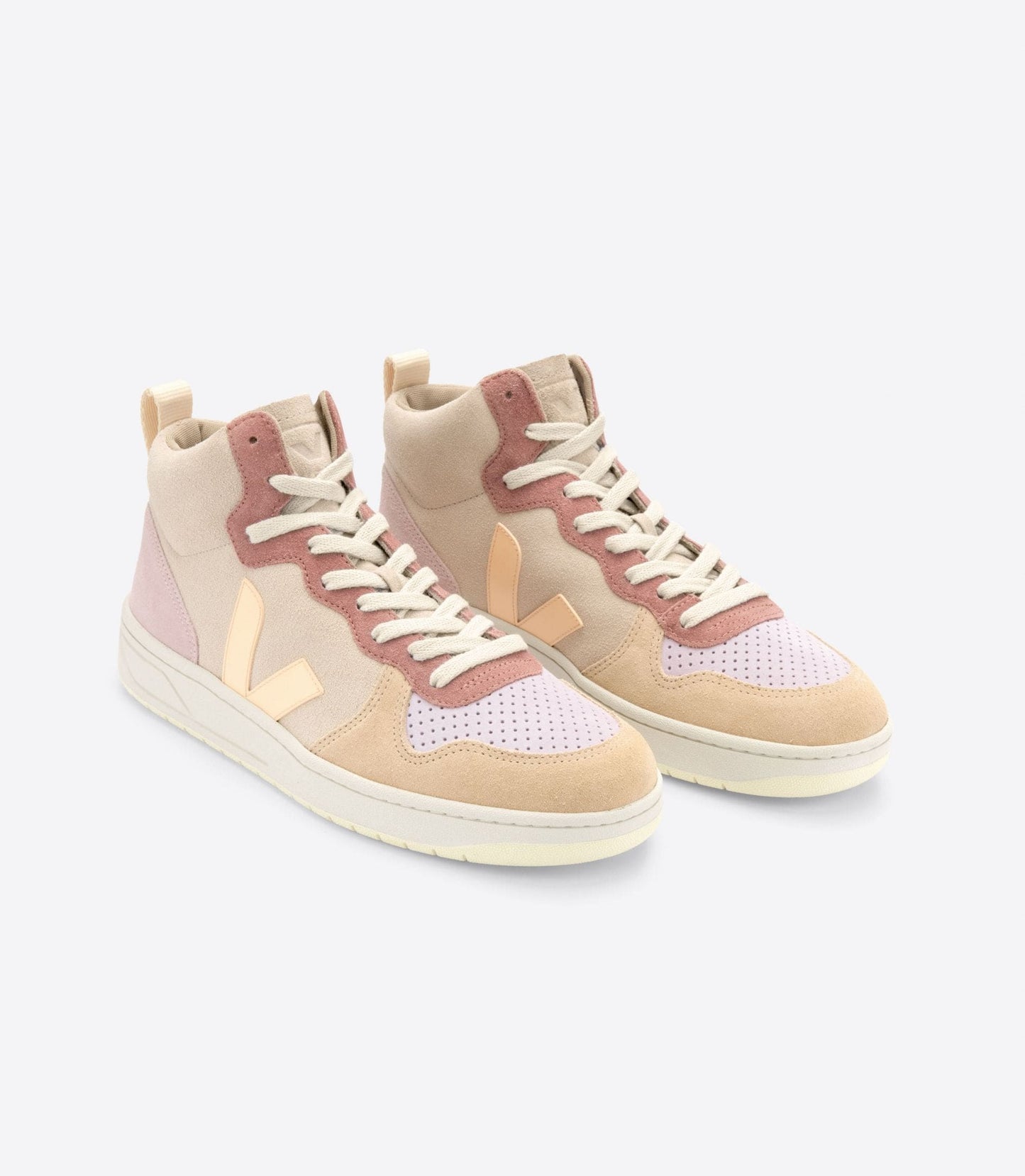 V15 High Top Suede Sneaker - Multico Peach