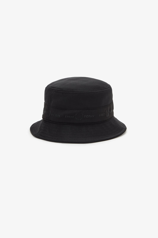 Tonal Tape Tricot Bucket Hat - Black