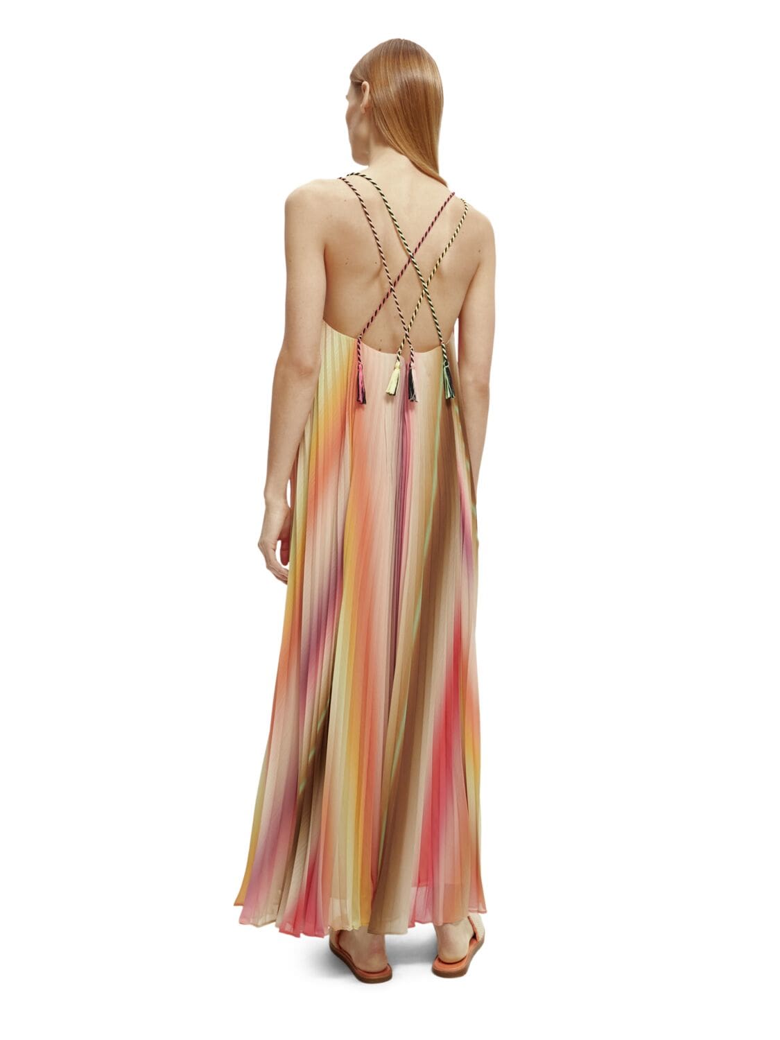 Pleated Tank Top Maxi Dress