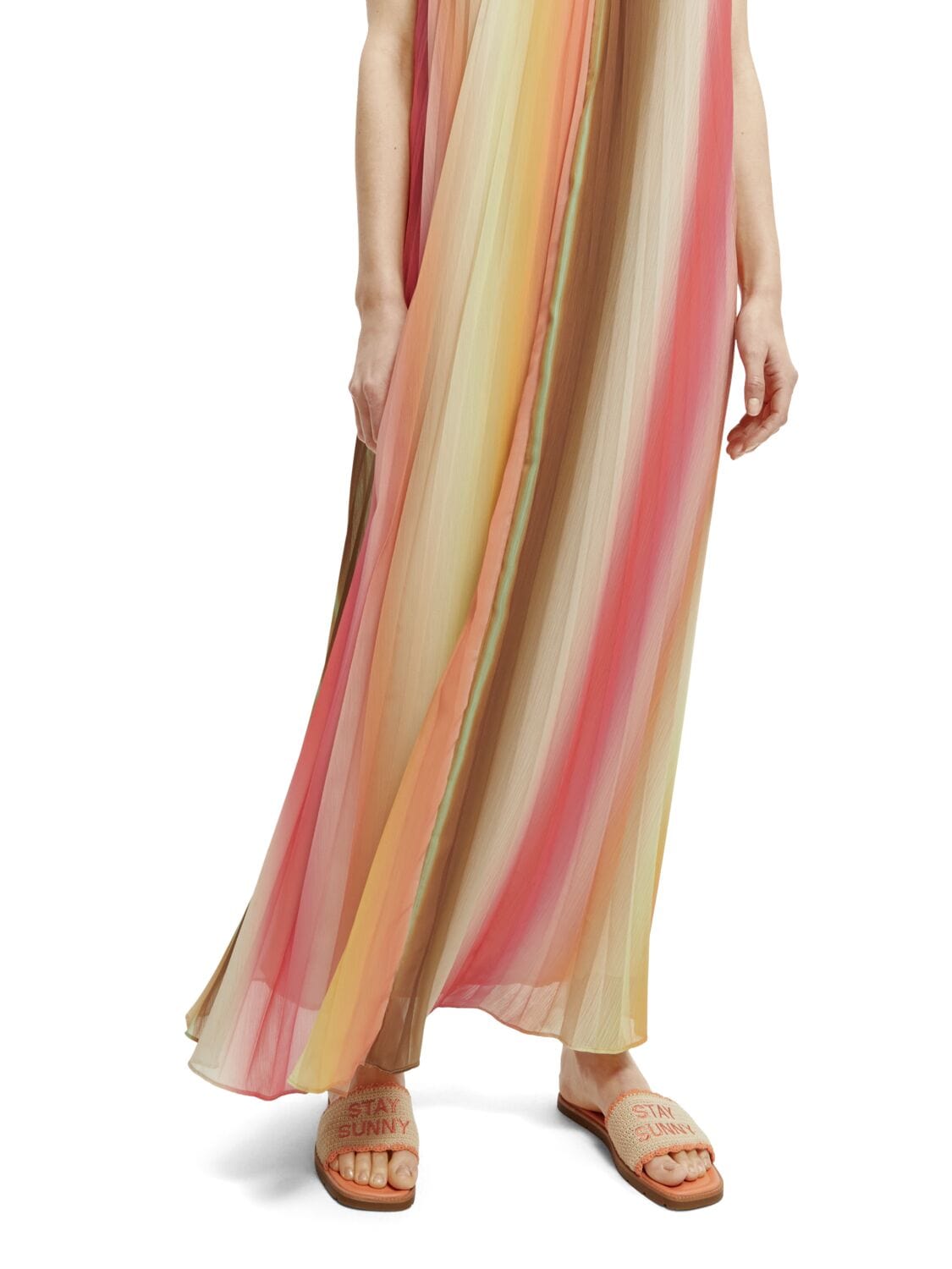 Pleated Tank Top Maxi Dress