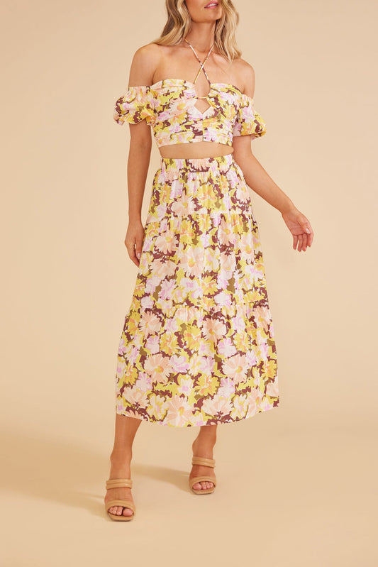 Zoey Floral Midi Skirt