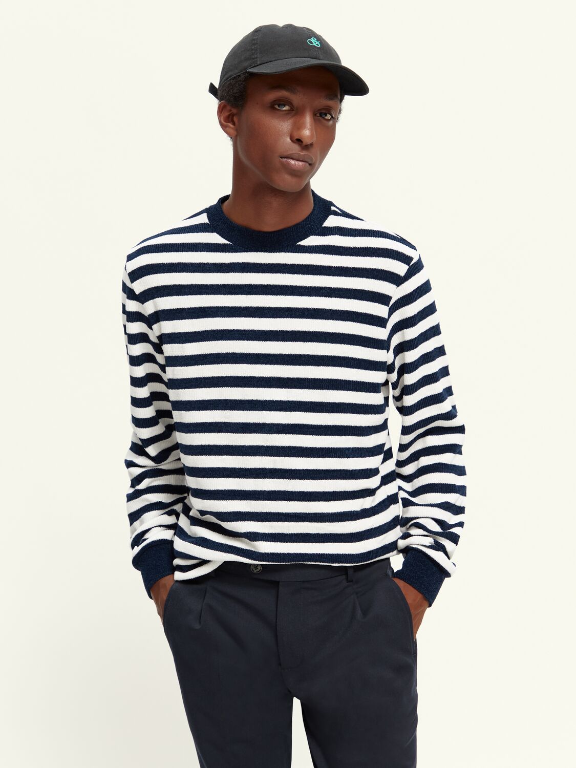 Textured Stripe Sweatshirt