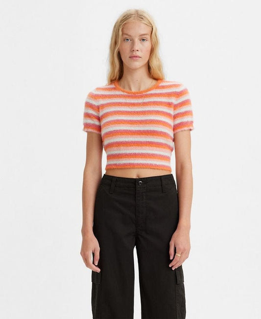 Peach Fuzz Stripe Top