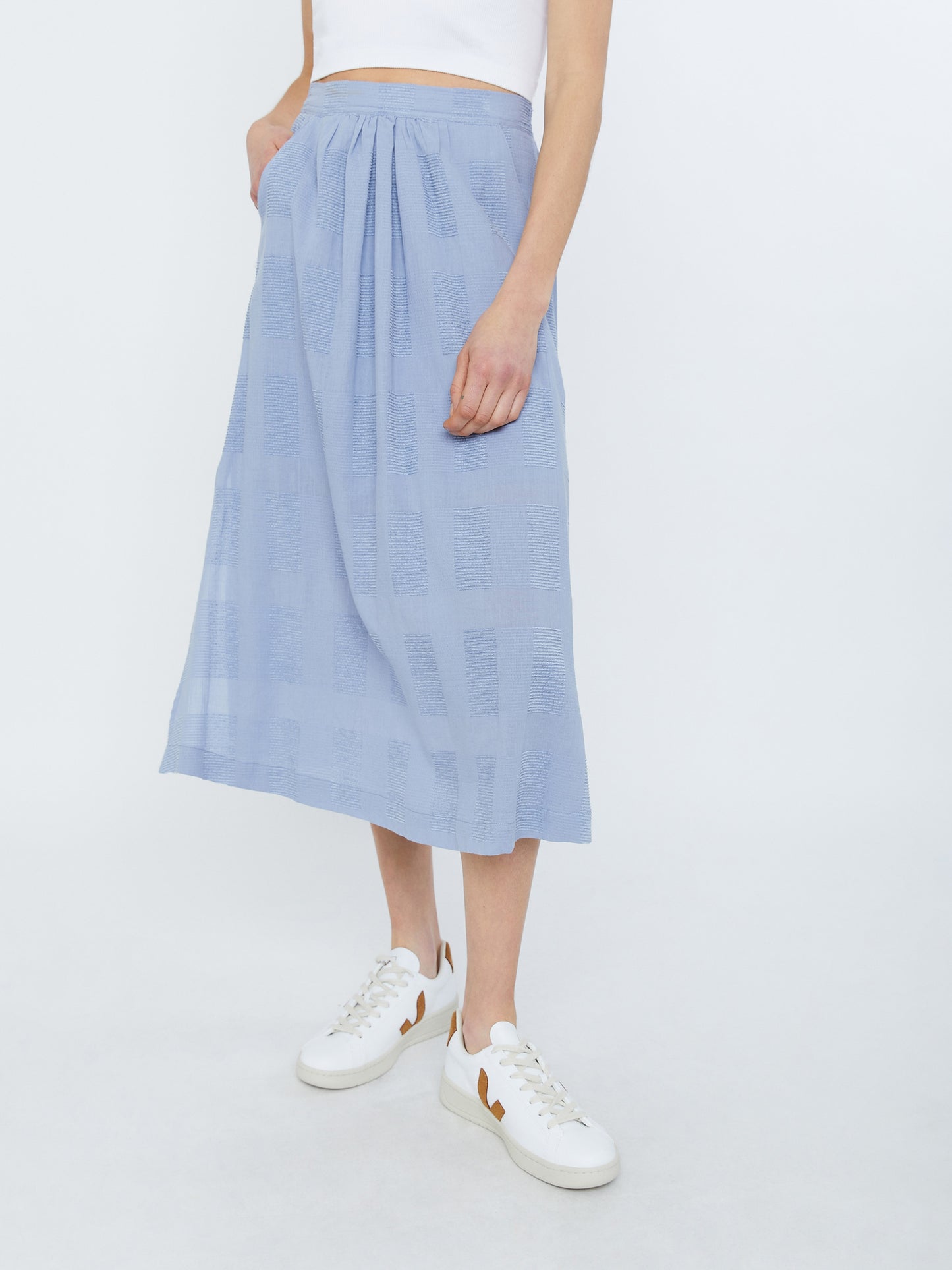 Cotton Cecile Midi Skirt