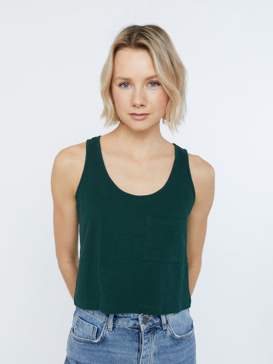 Cotton Slub Misty Crop Tank