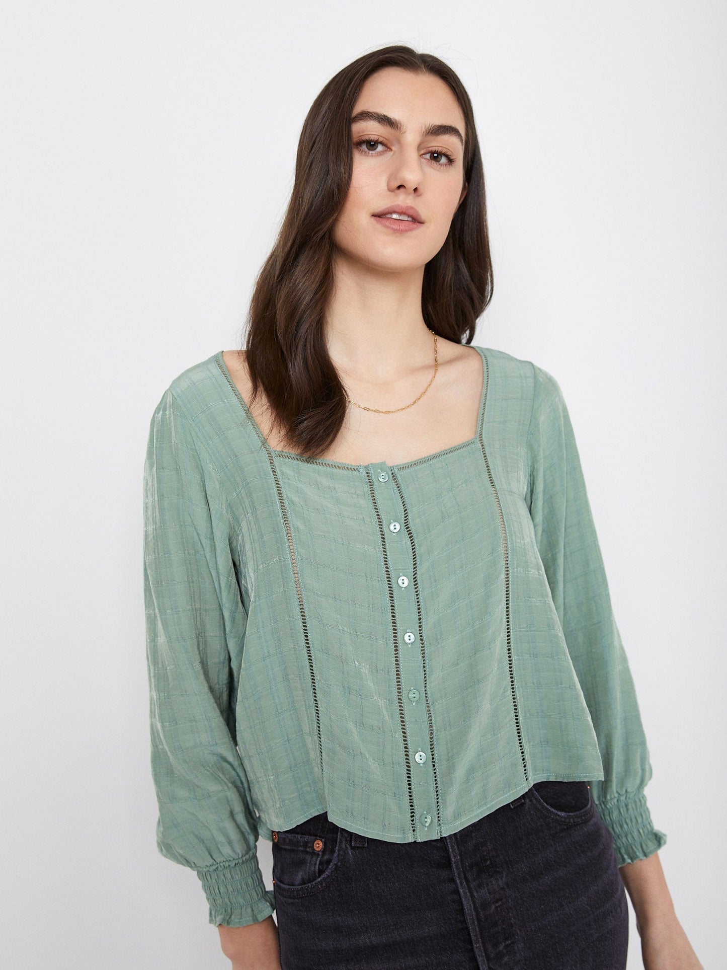 Perl Button Blouse