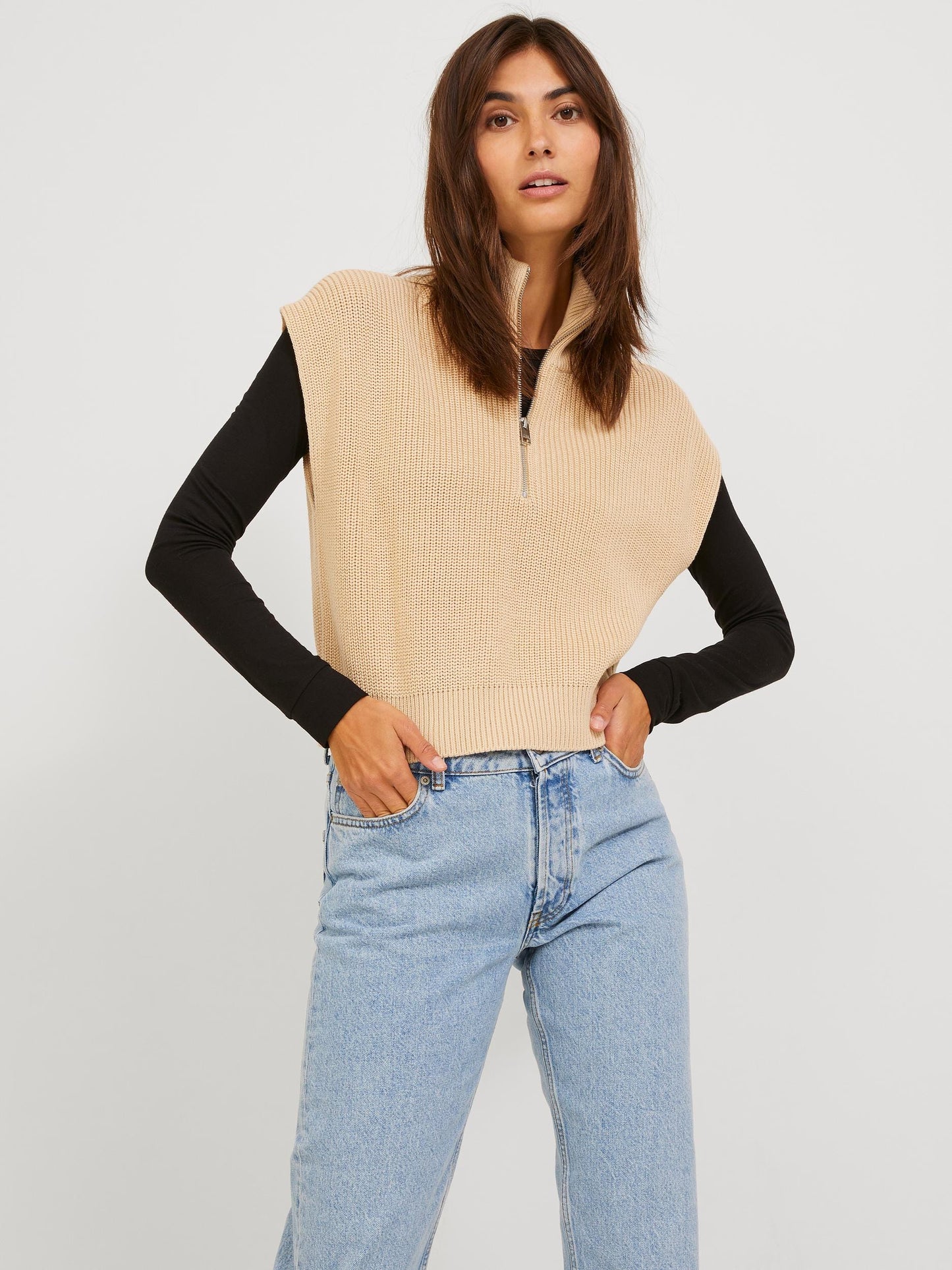 Florence Half Zip Knit Vest