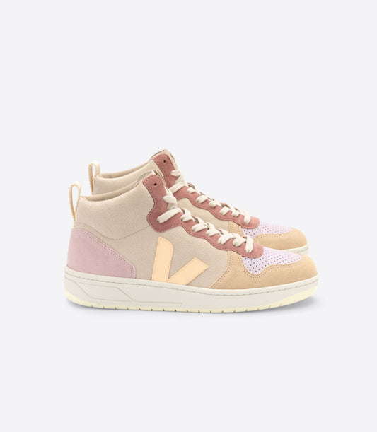 V15 High Top Suede Sneaker - Multico Peach