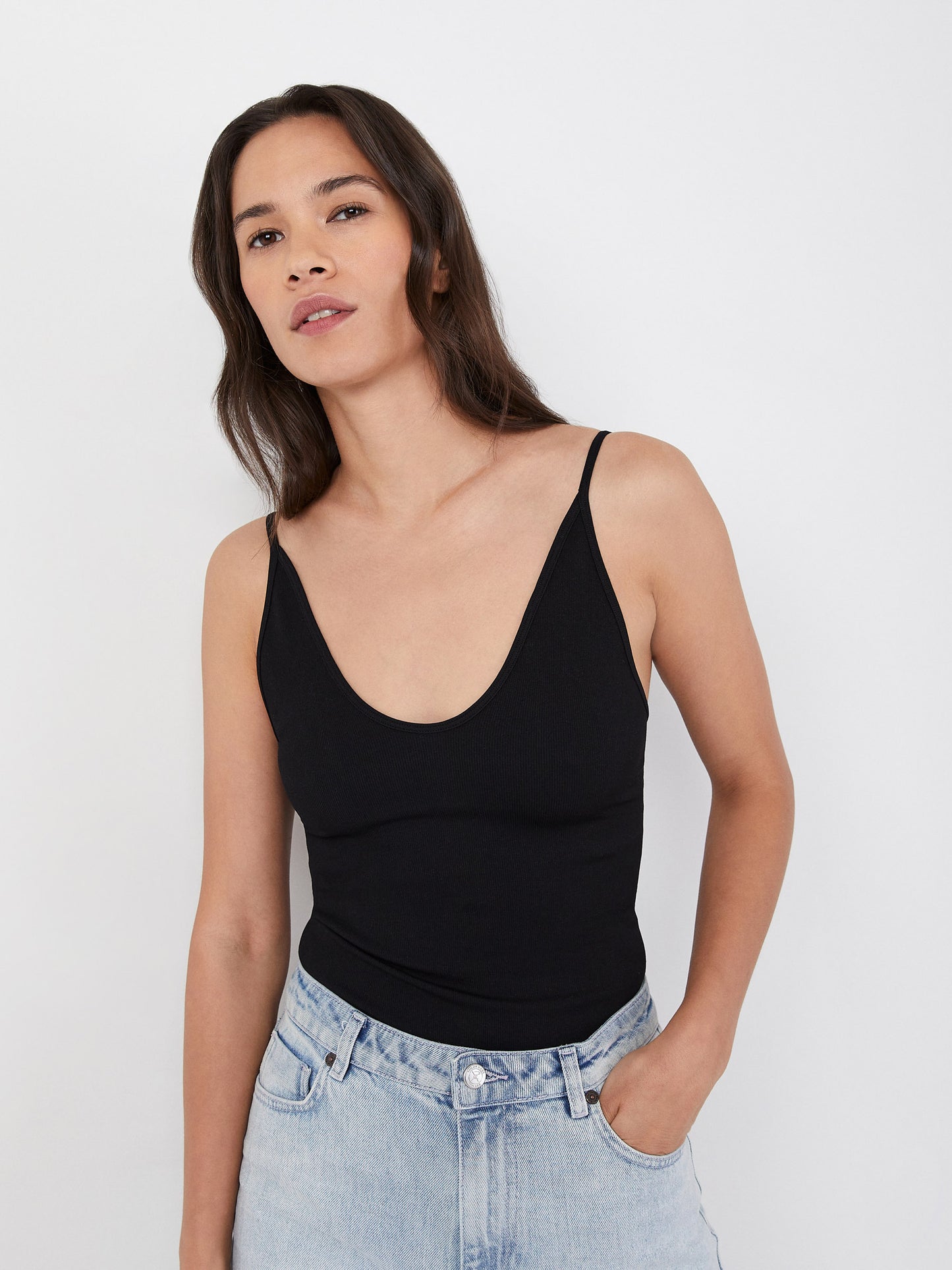 Jean Scoop Neck Tank