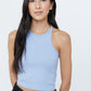 Rib Nylon Linden Halter Racer Tank