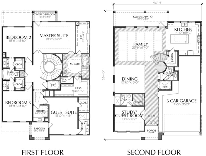 Two Story New Houses, Custom Small Home Design Plans