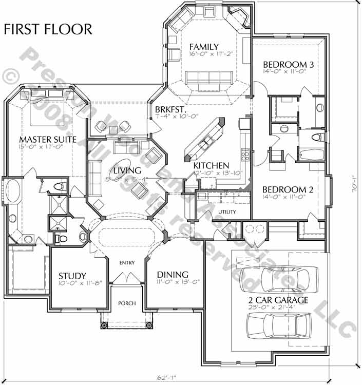 Best One Story House Plans One Story Home Blueprints Residential