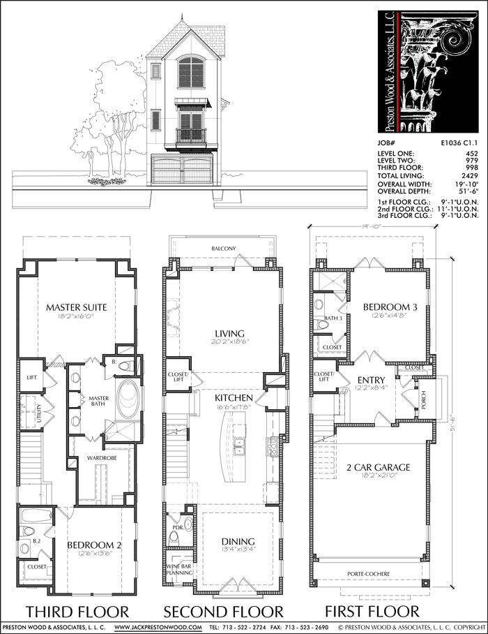 Townhomes Townhouse Floor Plans Urban Row House Plan Designers