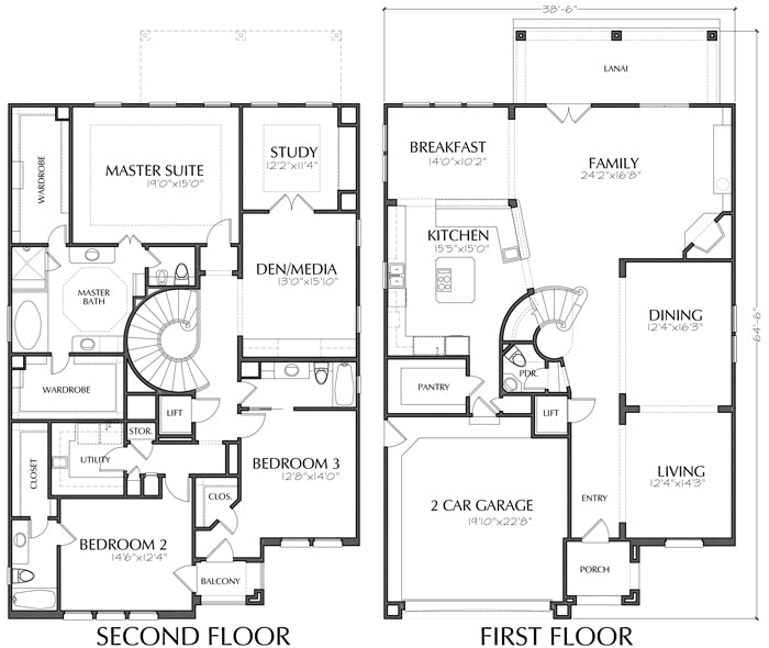 New Floor Plans For 3 Story Homes Residential House Plan Custom Home Preston Wood And Associates