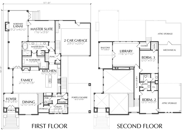 Unique Two Story House Plans, Floor Plans for Luxury Two
