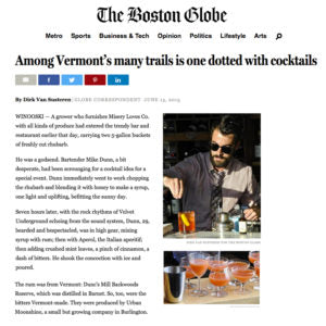 The Boston Globe - Among Vermont's many trails is one dotted with cocktails