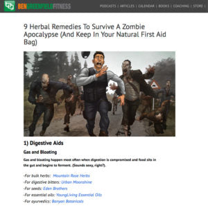 Ben Greenfield Fitness - 9 Herbal Remedies To Survive a Zombie Apocalypse